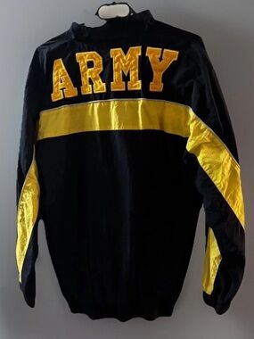 U.S. Army Black and Yellow Field Windbreaker Jacket Small